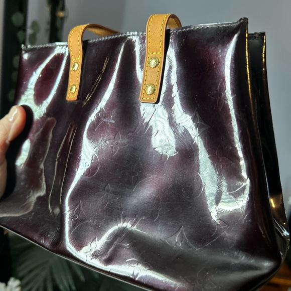 Louis Vuitton Glossy Burgundy and Tan Satchel - Picture 5 of 5